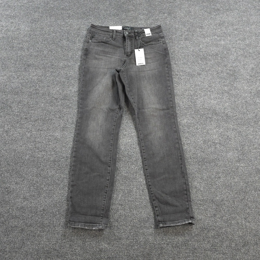 Judy Blue Jeans Womens 5/27 Black Boyfriend Mid Rise Relaxed Stretch Denim NEW